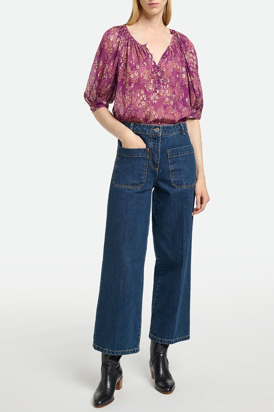 VANESSA BRUNO Pants & Shorts | Helias Striaght Jeans 2Eva70-V04202 Indigo