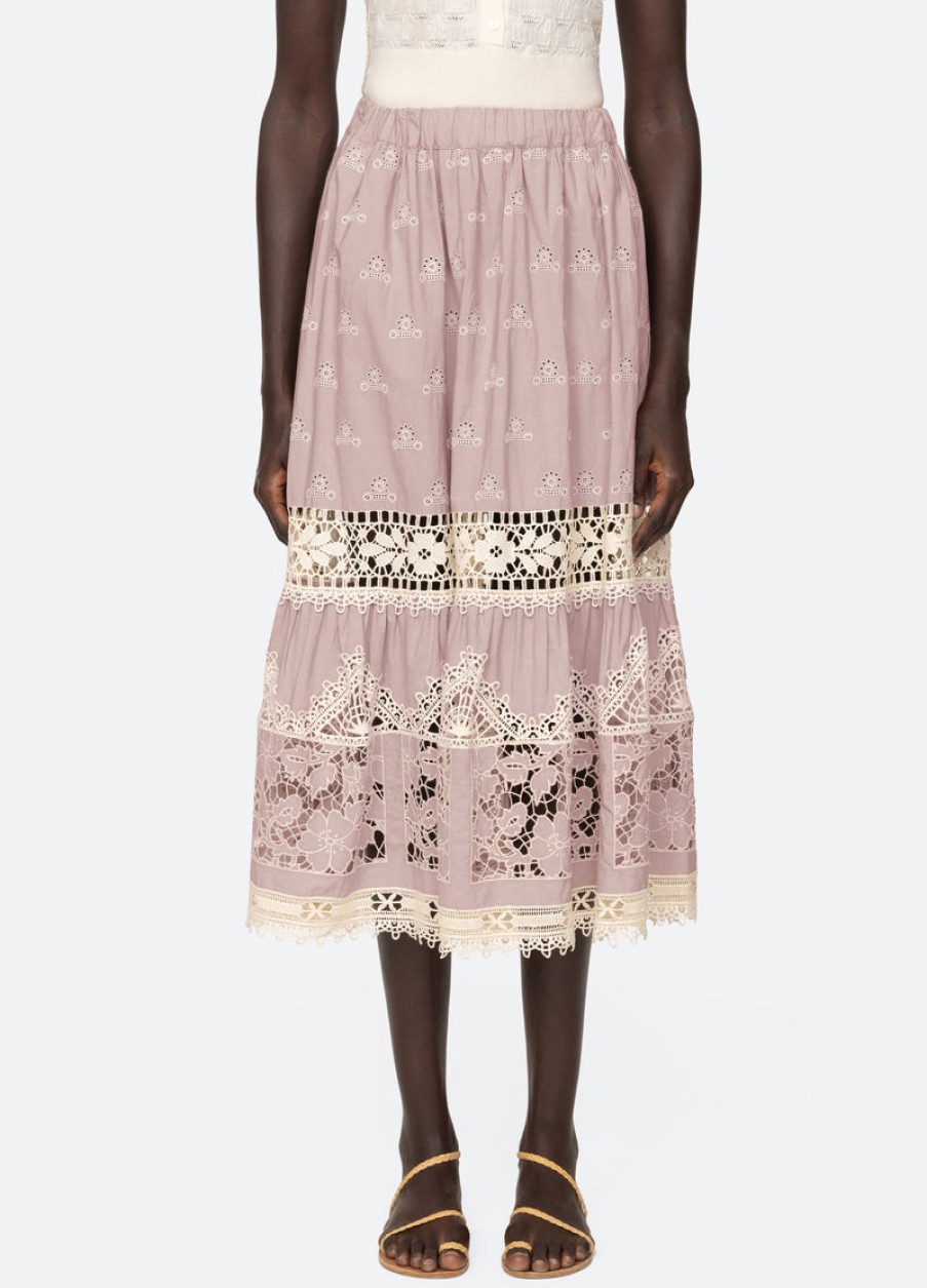 SEA NY Skirts | Skirt Joah Embroidery S Ss24-034 Lilac