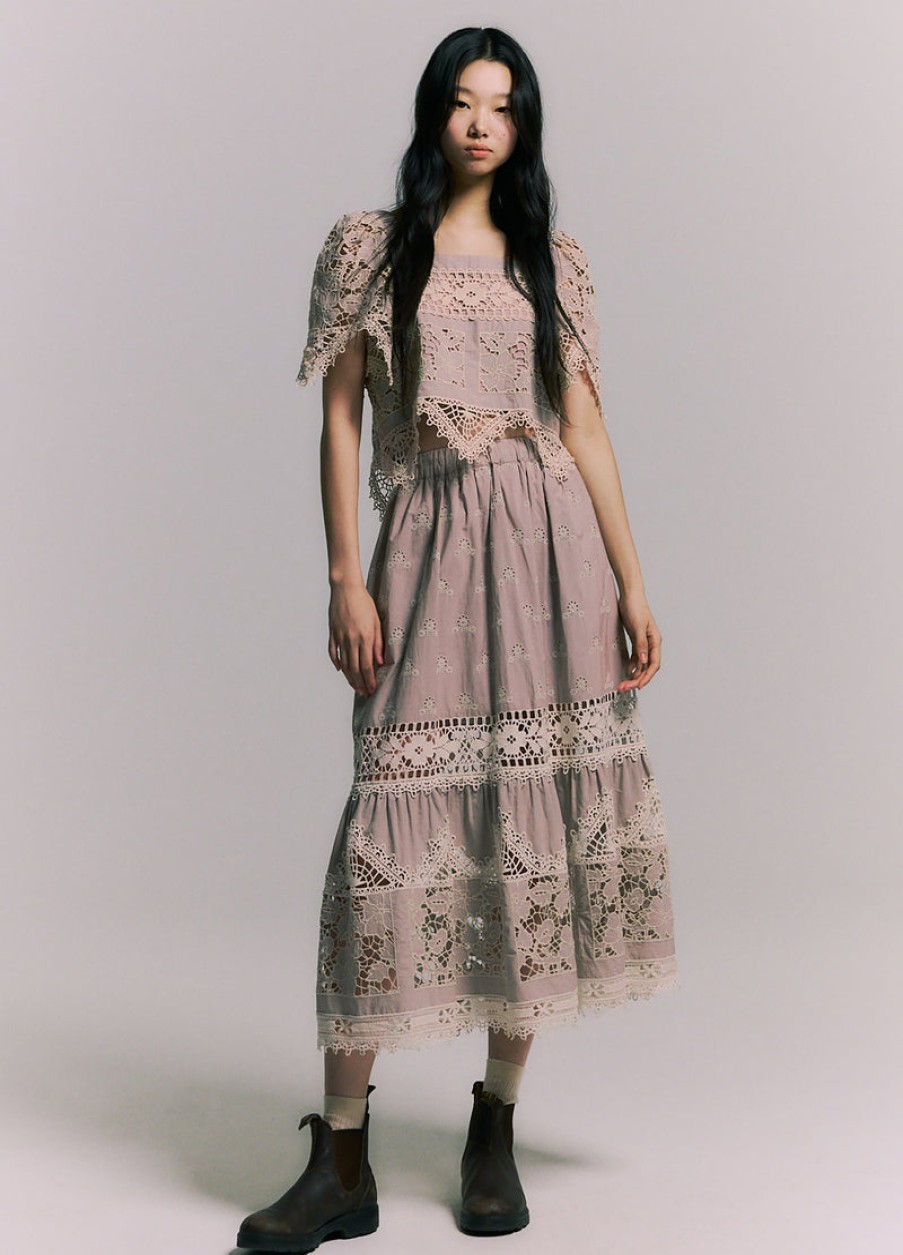 SEA NY Skirts | Skirt Joah Embroidery S Ss24-034 Lilac