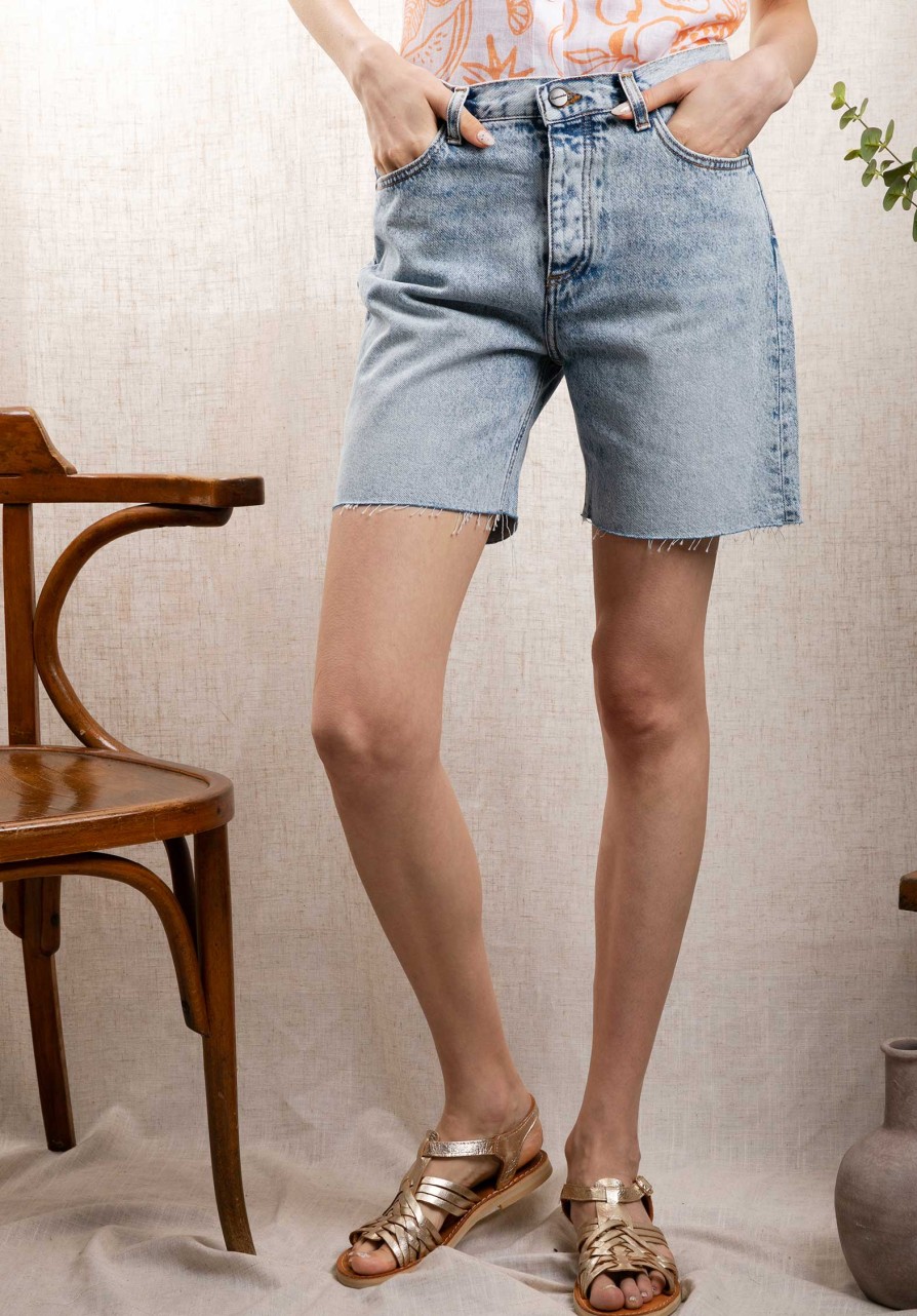 ACQUAVERDE Pants & Shorts | Short Reed Reedde Neige-Blue