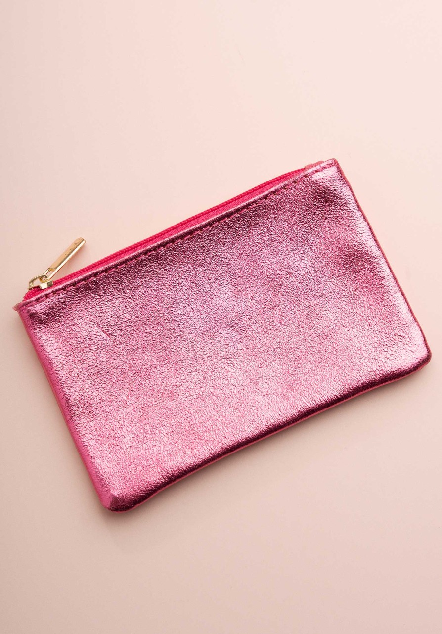 LES CLEIAS All Bags | Pouch Metallic Zip 19Papc08 Rose-Foncee