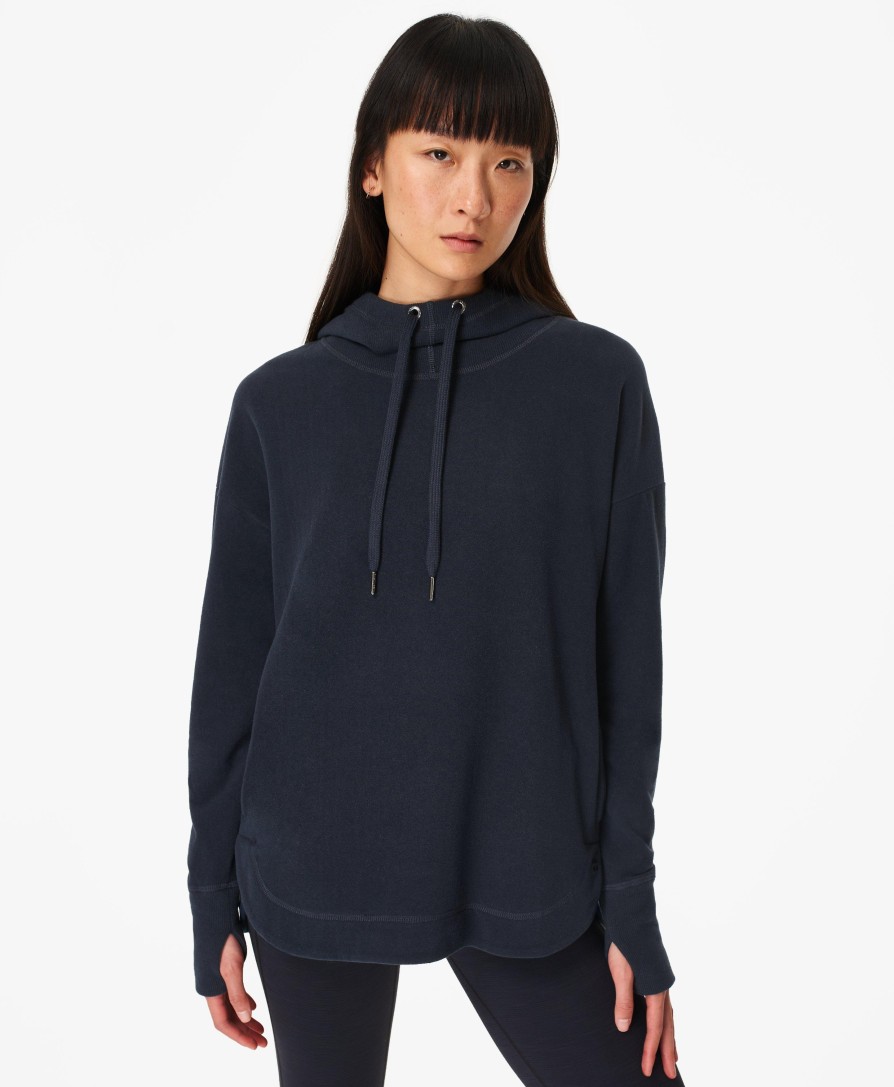 SWEATY BETTY Tops & Shirts | Escape Luxe Fleece Hoody Sb6426 Navy-Blue