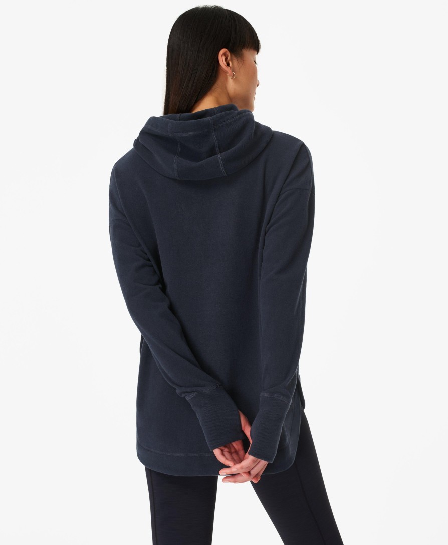 SWEATY BETTY Tops & Shirts | Escape Luxe Fleece Hoody Sb6426 Navy-Blue