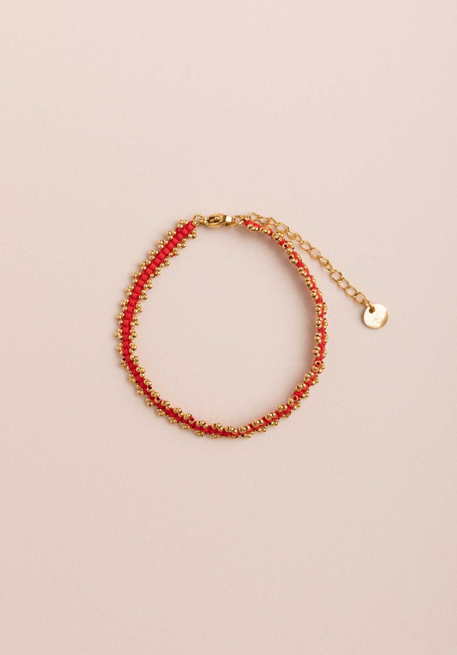 LES CLEIAS All Jewelry | Bracelet Daisy A2023Br02-20 Red