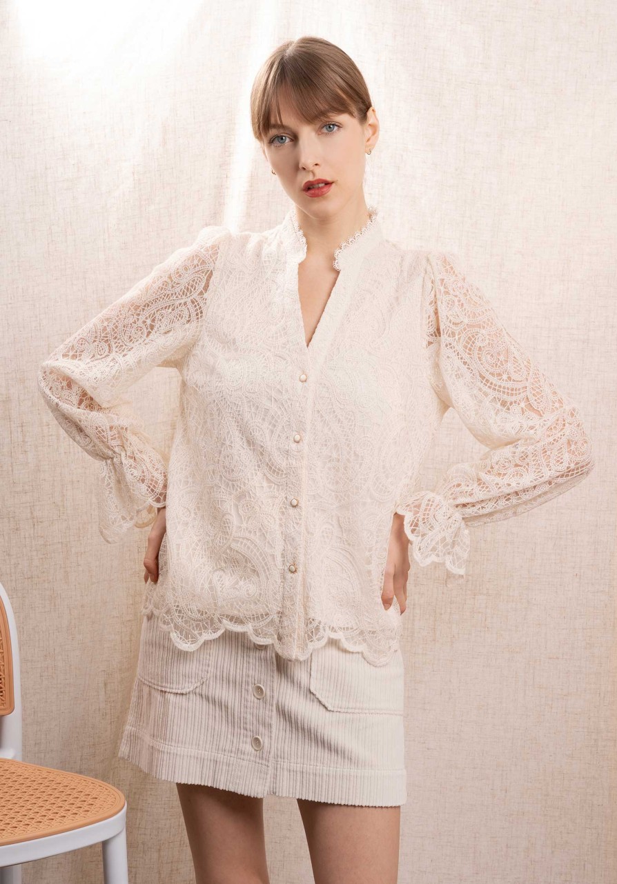 CLEMENCE Tops & Shirts | Blouse Ag1839 Off-White