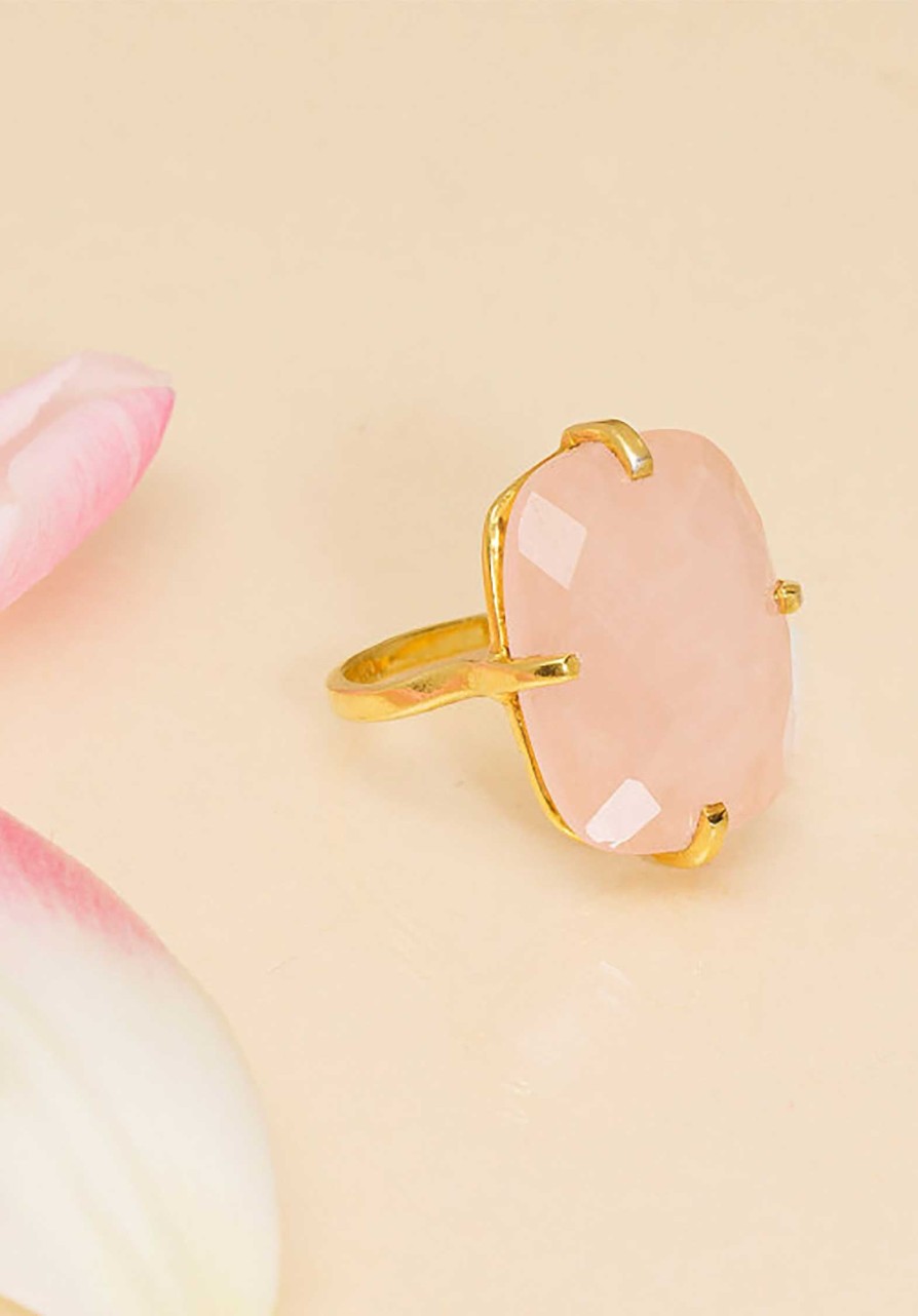 UNE A UNE All Jewelry | Ring S21Bgrs Pink-Quartz