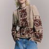 SEA NY Tops & Shirts | Blouse Beena Embroidery Ss24-082 Taupe