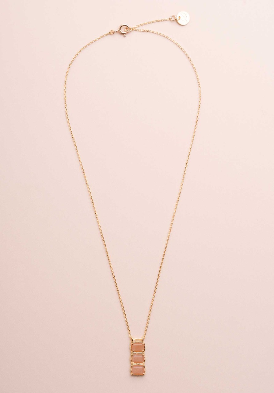 AU FIL DE LO All Jewelry | Necklace Rc731 Pierre-De-Lune-Nude