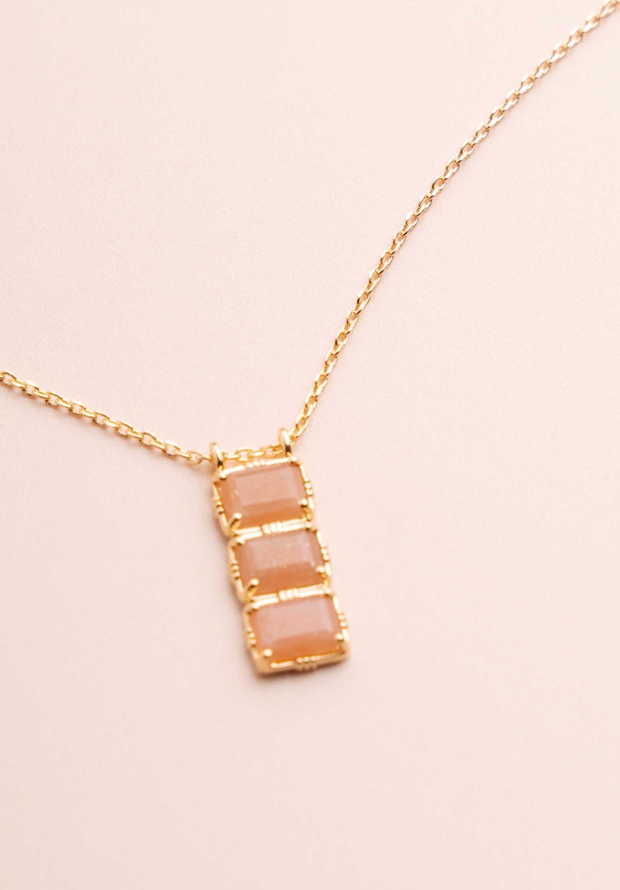 AU FIL DE LO All Jewelry | Necklace Rc731 Pierre-De-Lune-Nude