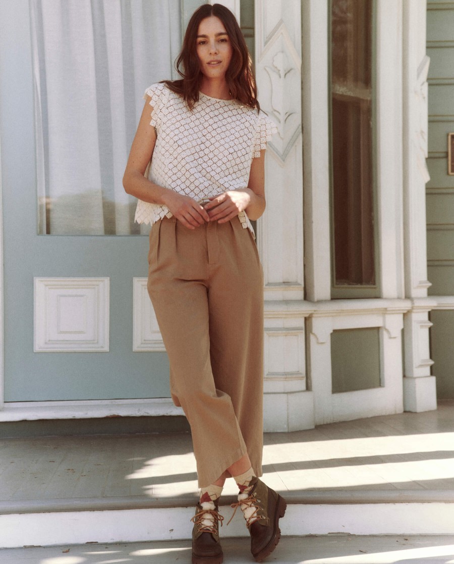 THE GREAT Tops & Shirts | Blouse The Wing Top Cream