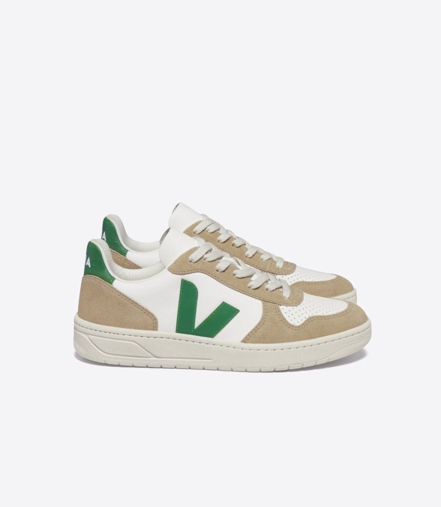 VEJA All Shoes & Socks | Sneaker V-10 Chfree Vx0503146 White-Emeraude-Sahar