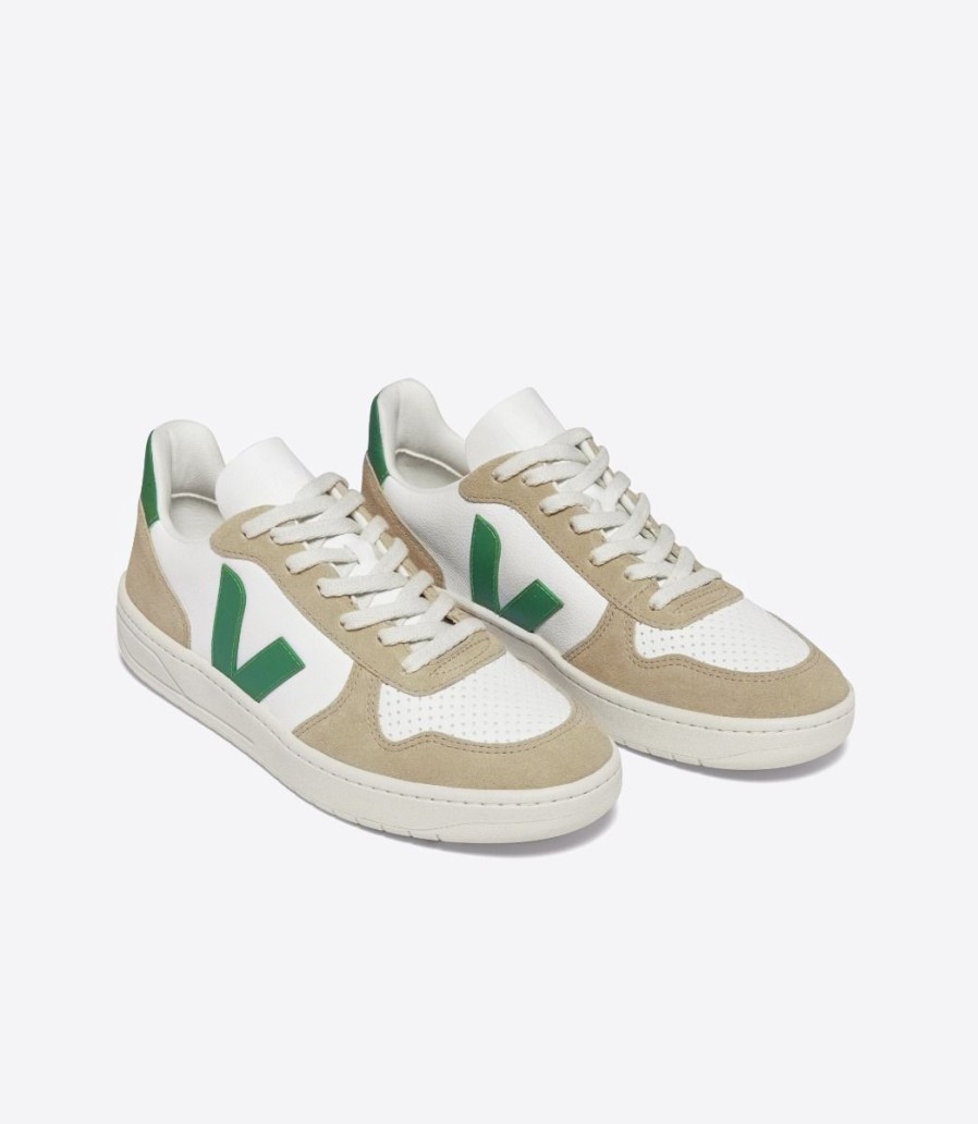 VEJA All Shoes & Socks | Sneaker V-10 Chfree Vx0503146 White-Emeraude-Sahar