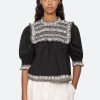 SEA NY Tops & Shirts | Blouse Amina Embroidery Ss24-002 Black