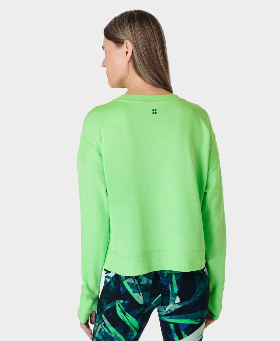 SWEATY BETTY Sweaters & Cardigans | After Class Crop Sweatshirt Sb5622C Zest-Green