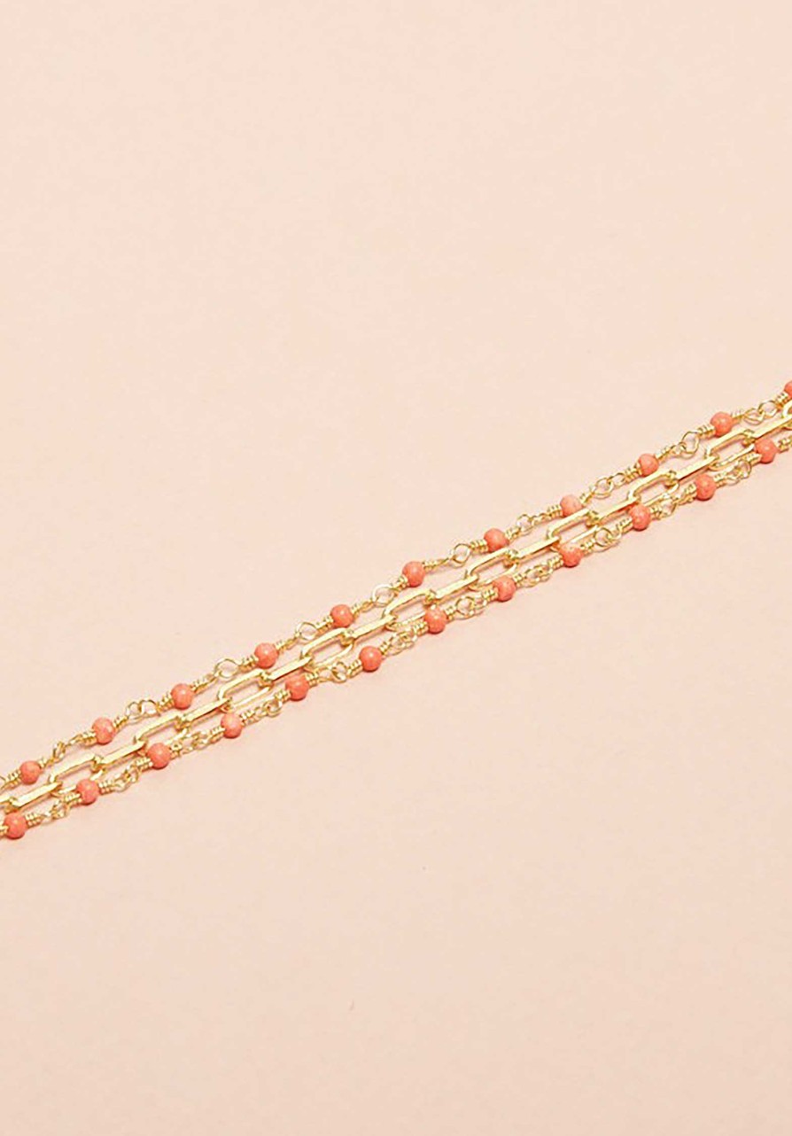 UNE A UNE All Jewelry | Bracelet S21Britc Corail