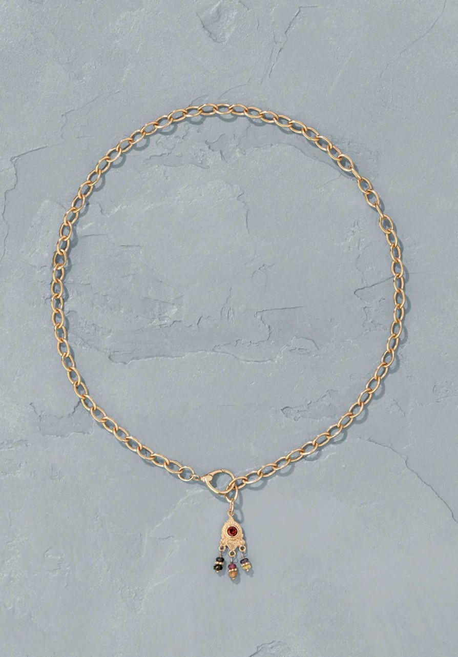 TITYARAVY All Jewelry | Necklace Padma Chai Padma Chain Col Grenat