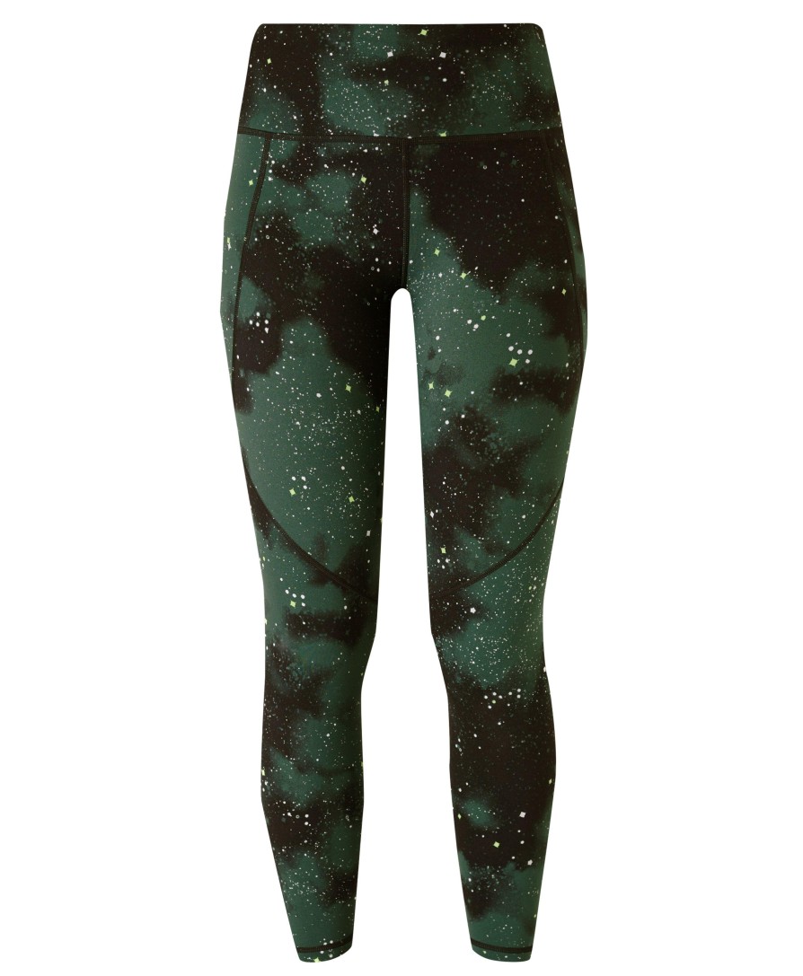 SWEATY BETTY Leggings | Power 7/8 Workout Leggings Sb5400A 78 Green-Ditsy-Star-Pri