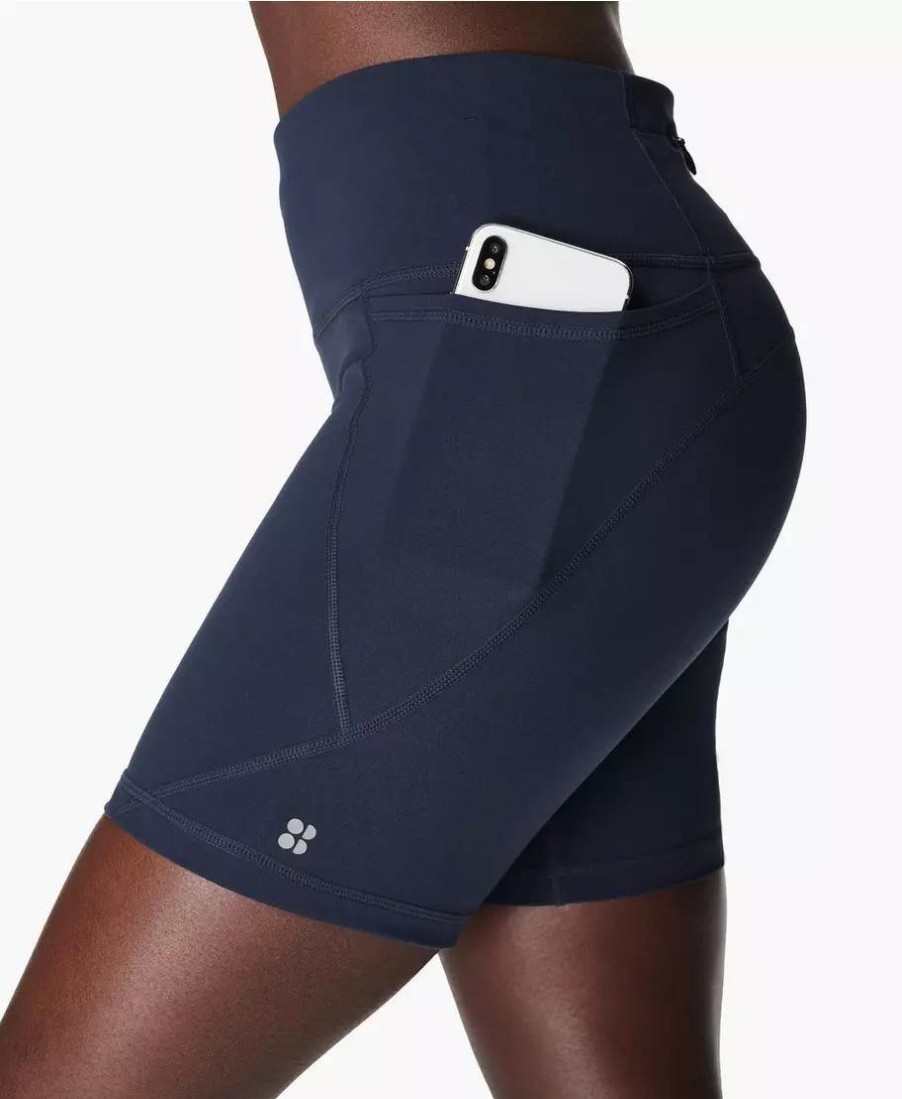 SWEATY BETTY Pants & Shorts | Power 6 Biker Shorts Sb4822P R Navy-Blue