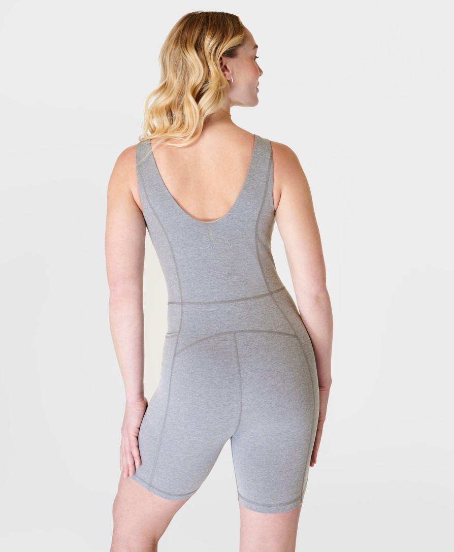 SWEATY BETTY Dresses & Jumpsuits | Super Soft Bodysuit Marl Sb9079Bs Medium-Grey-Marl