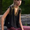 ALIX OF BOHEMIA Tops & Shirts | Blouse Rs24-Ne Nehru Copper Coi Black