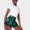 SWEATY BETTY Pants & Shorts | Tempo Run Shorts Print Sb8828Aa Green-Areca-Palm-Pri