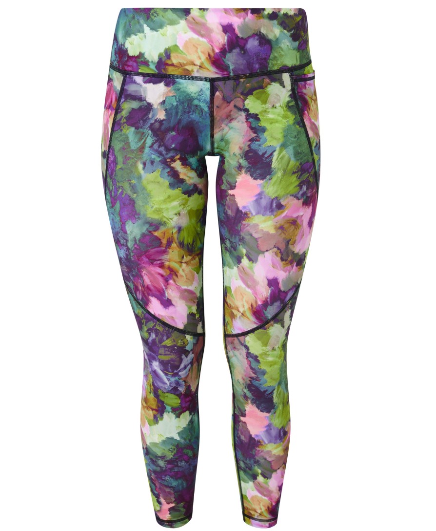 SWEATY BETTY Leggings | Power 7/8 Workout Leggings Sb5400A 78 Green-Luxe-Floral-Pr