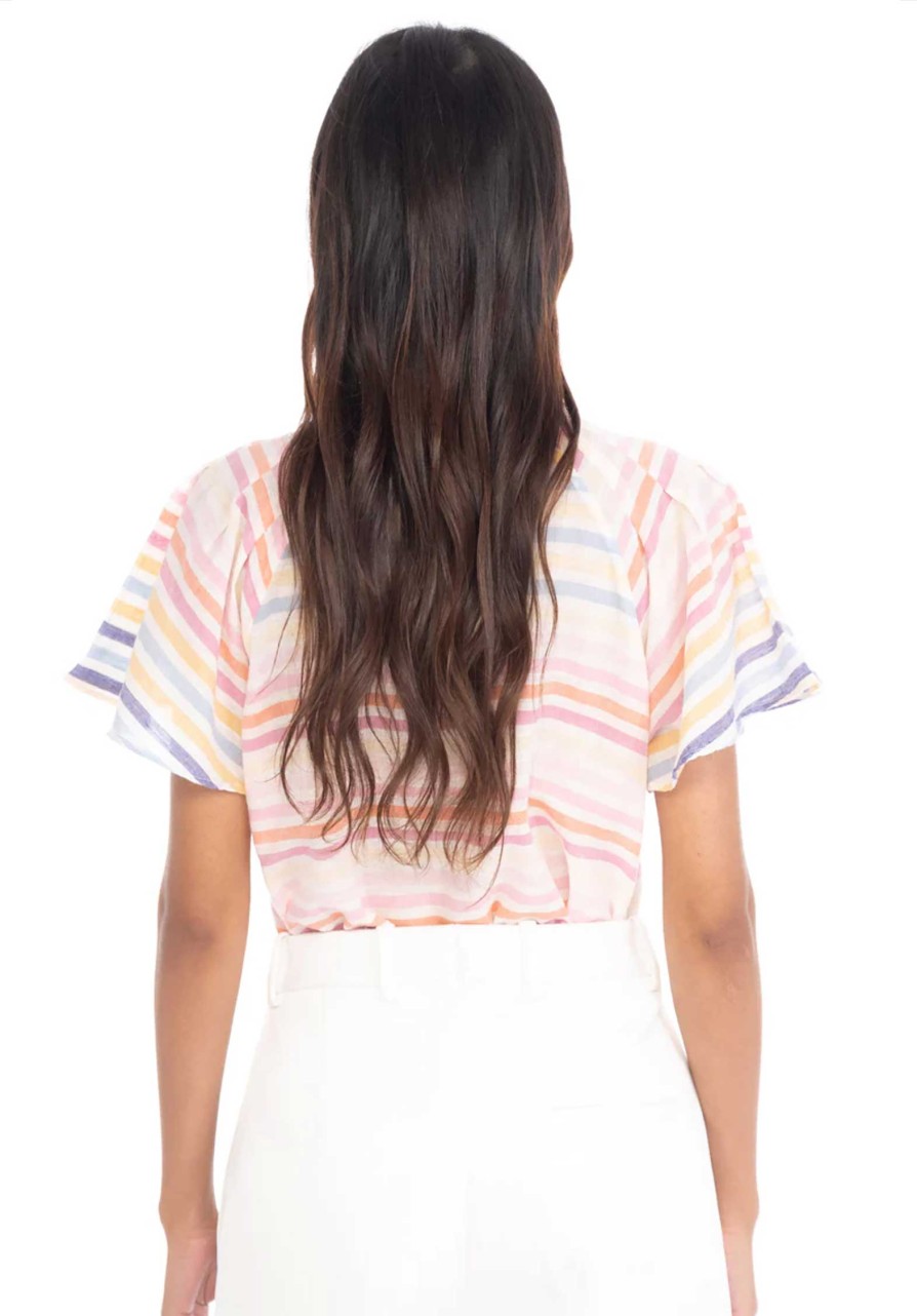 BANJANAN Tops & Shirts | Top Joyful Candy-Stripe