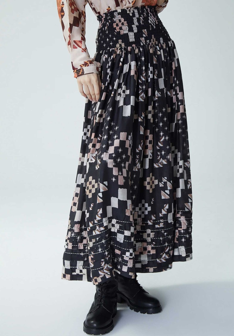 MARIA CHER Skirts | Skirt Bermejo Elda Bermejo Ela Long Black-Night