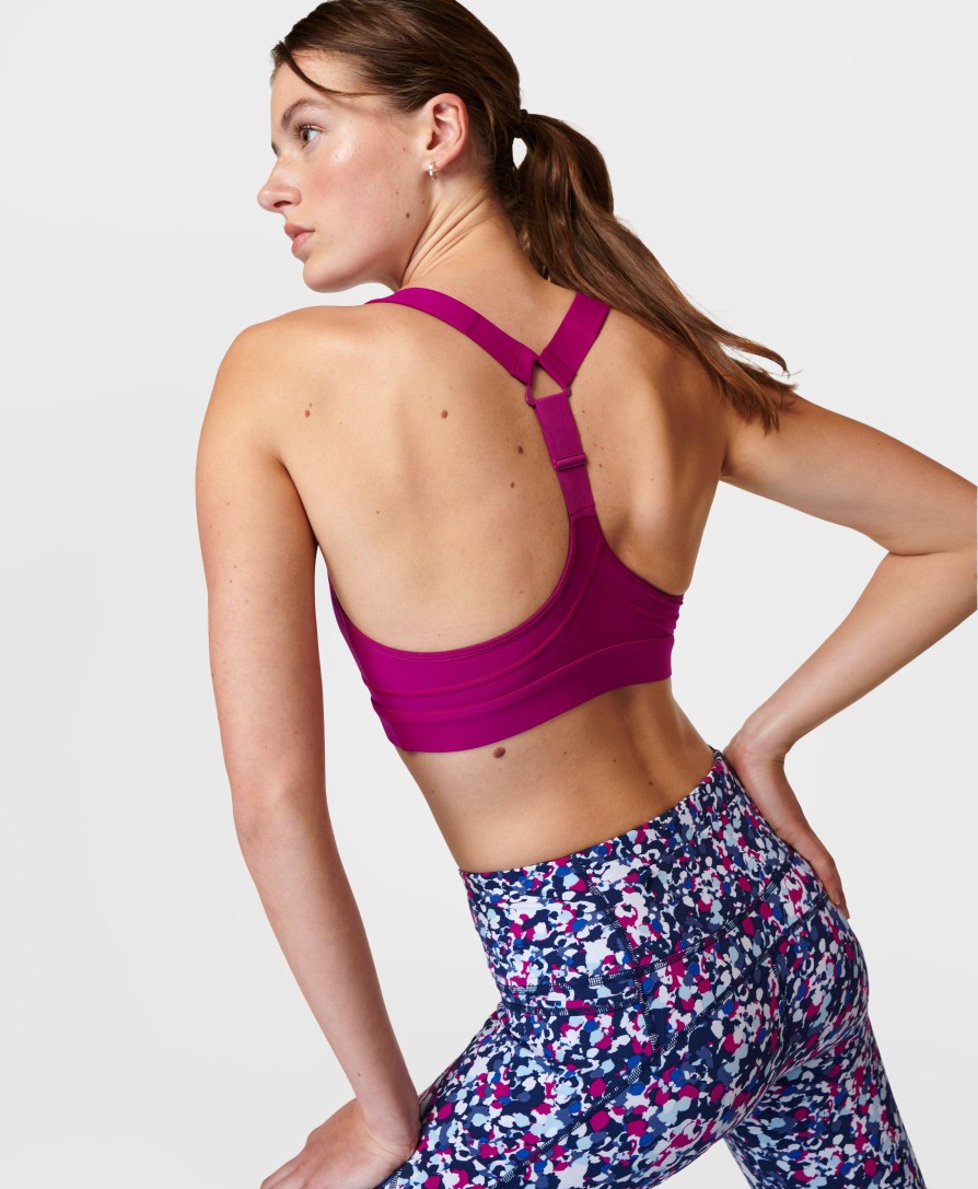 SWEATY BETTY Underwear | Power Medium Support Sports Br Sb8993 Magenta-Fusion-Purpl