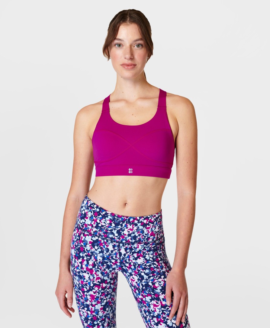 SWEATY BETTY Underwear | Power Medium Support Sports Br Sb8993 Magenta-Fusion-Purpl