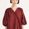 MERLETTE Tops & Shirts | Blouse 152E59Po Dalen Terracotta