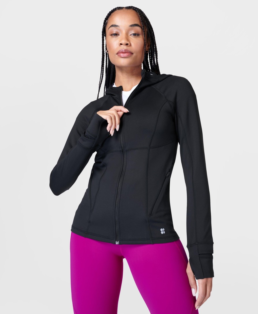 SWEATY BETTY Sweaters & Cardigans | Pro Run Zip Up Sb9668 Black