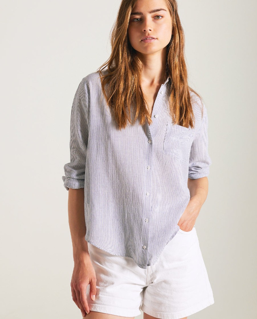 SACRECOEUR Tops & Shirts | Shirt Anita Marina Bleu