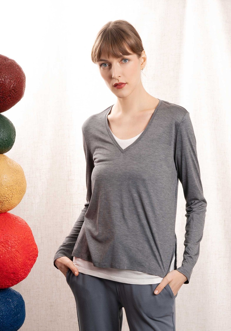 UNIVERSEL Tops & Shirts | Tshirt H23-S3-12 Anthracite