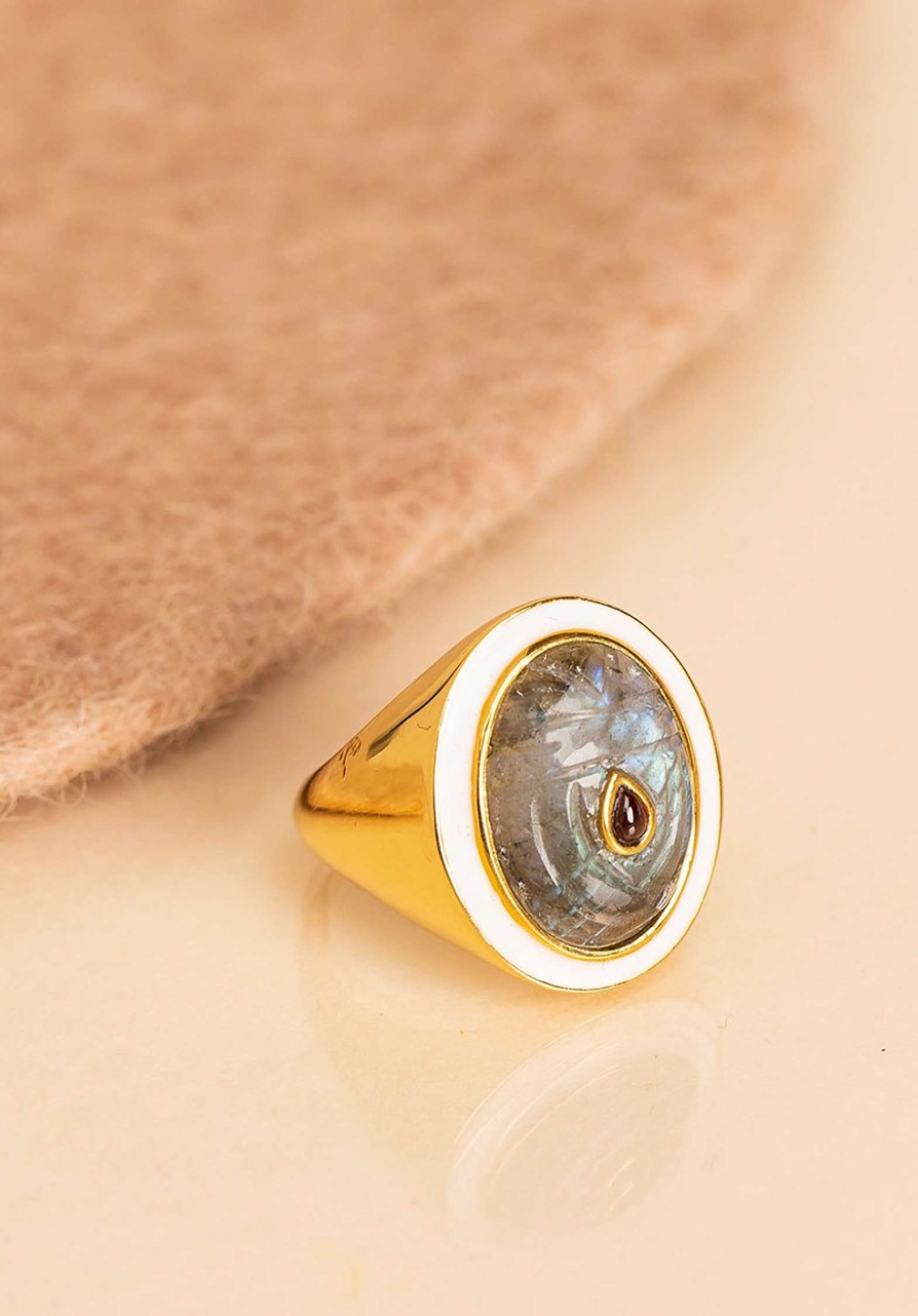 UNE A UNE All Jewelry | Ring Kenya 3Bkl Labradorite