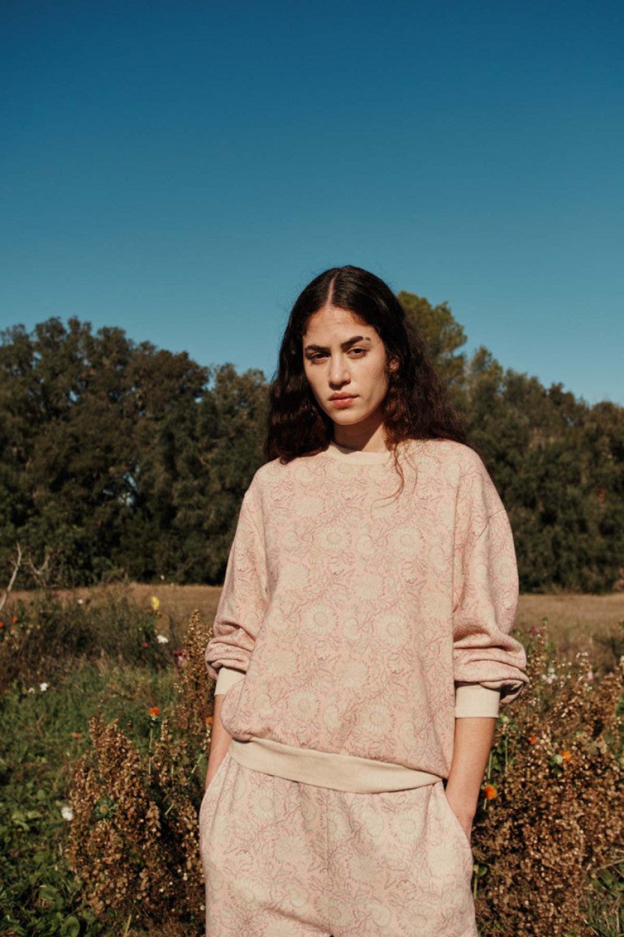 LOUISE MISHA Sweaters & Cardigans | Sweatshirt Petra Pink-Daisy-Garden