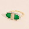 BE MAAD All Jewelry | Ring Izy 1 Ring Green-Pearl