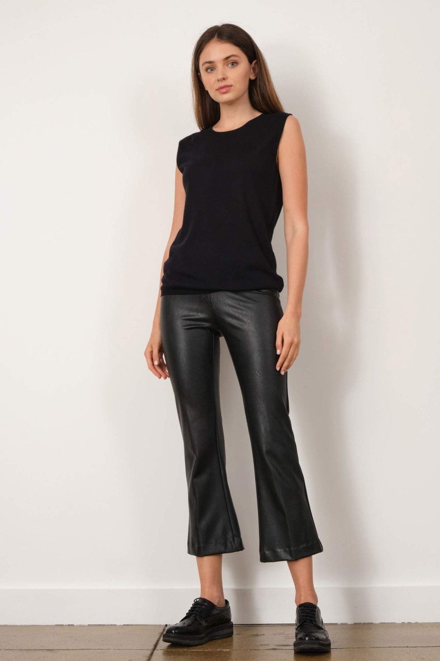 AVENUE MONTAIGNE Pants & Shorts | Pants Leo Ple Leo Pleather Black