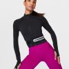 SWEATY BETTY Sweaters & Cardigans | Athlete Crop Seamless Workout Sb9288 Black