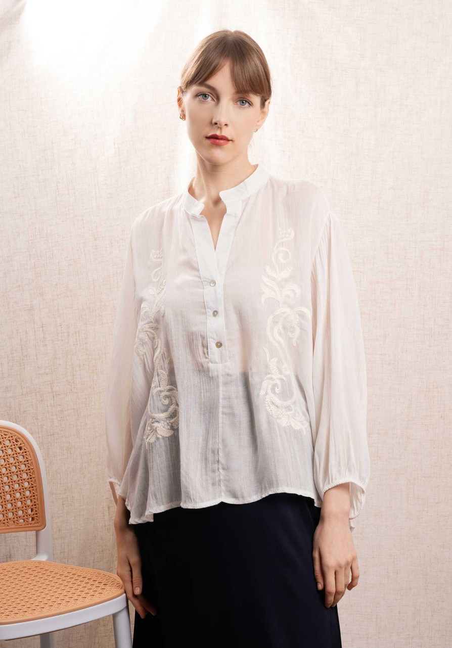 CLEMENCE Tops & Shirts | Blouse 13338 White