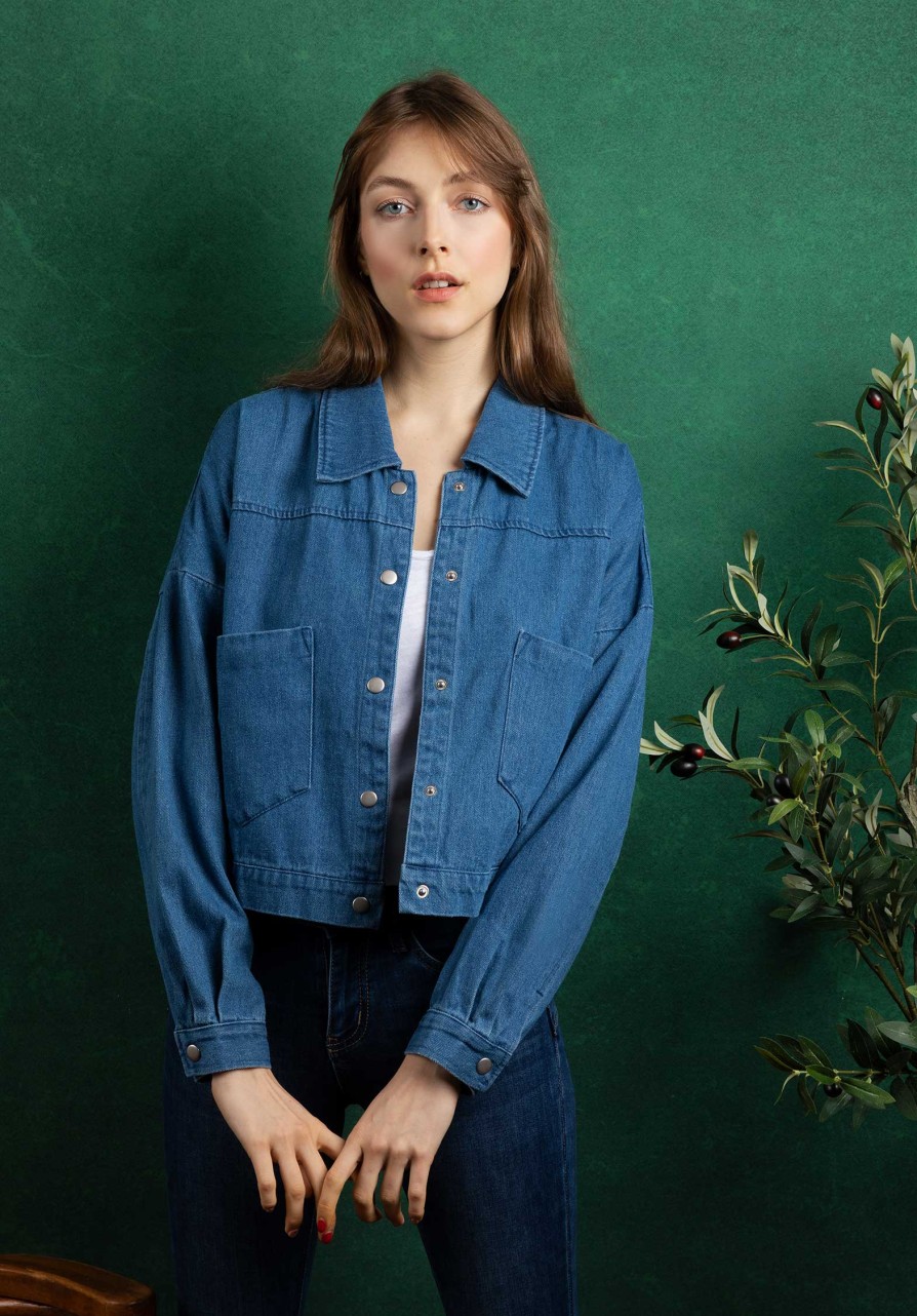 CLEMENCE Jackets | Jacket J9552 Bleu