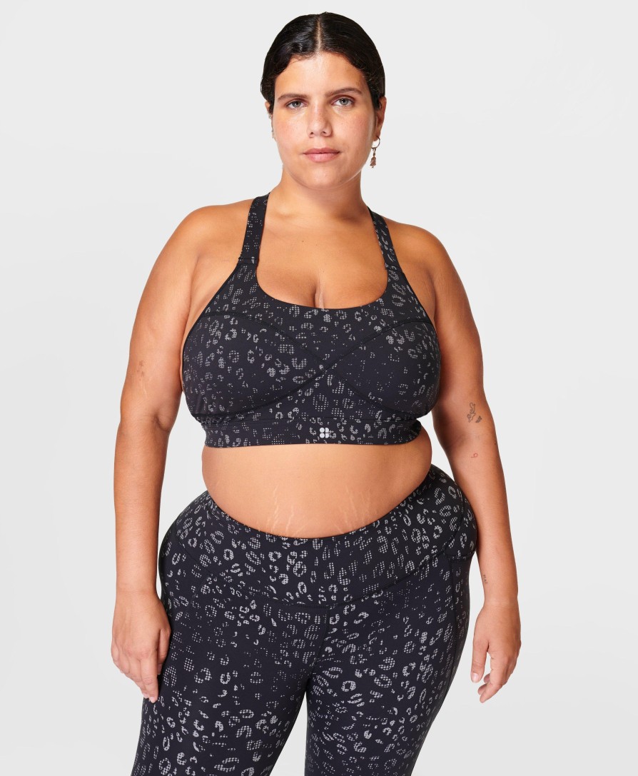 SWEATY BETTY Underwear | Power Medium Support Sports Br Sb8993D Black-Reflective-Leo