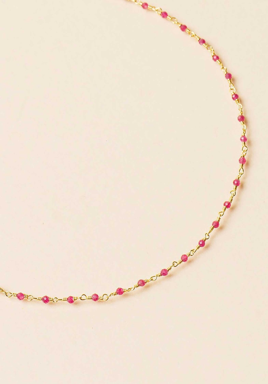 UNE A UNE All Jewelry | Necklace Cifr Framboise