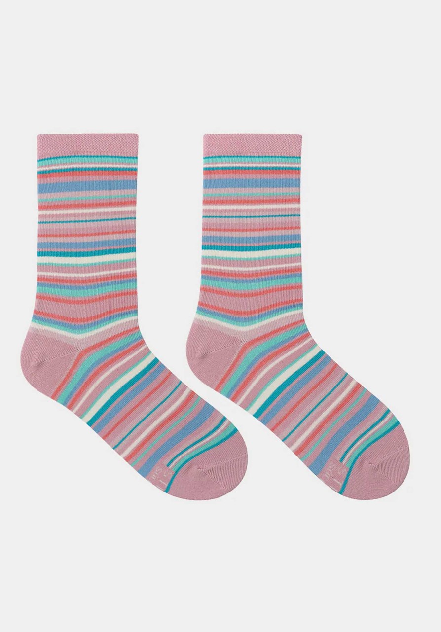 PLAYFUL SOCKS All Shoes & Socks | Socks Tripe Heritage Multi S Pink