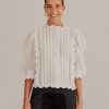 FARM RIO Tops & Shirts | Short Sleeve Blouse 319573 Off-White