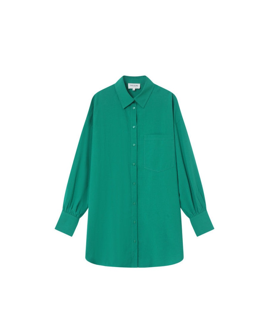 GRACE & MILA Tops & Shirts | Blouse Laureate Vert