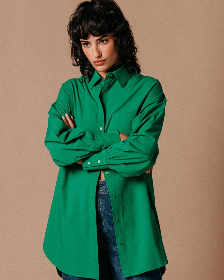 GRACE & MILA Tops & Shirts | Blouse Laureate Vert