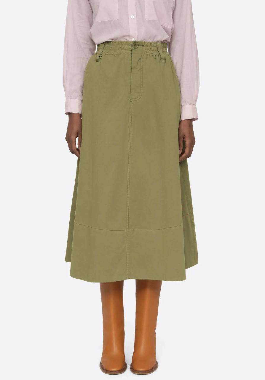 SEA NY Skirts | Skirt Karina Cotton Ski Ss24-042 Tan