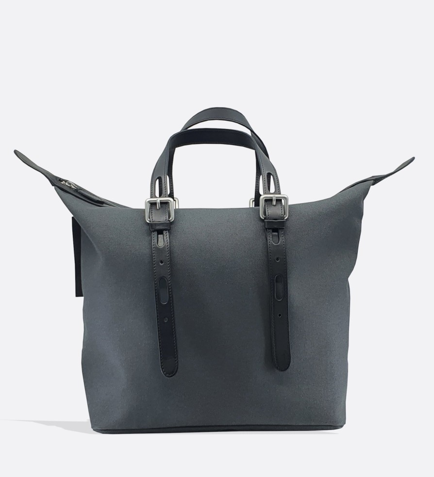 THYRS All Bags | Tote Bag Double Twill Xl Charbon-Ardent