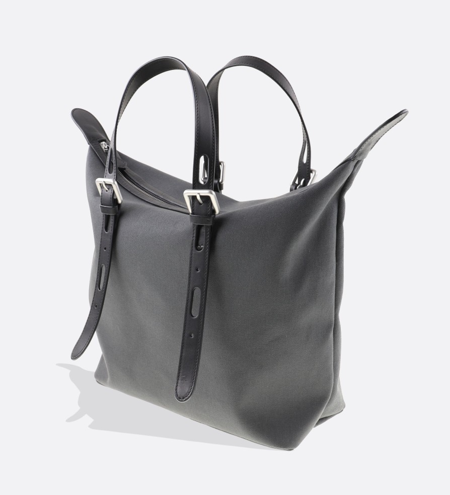 THYRS All Bags | Tote Bag Double Twill Xl Charbon-Ardent